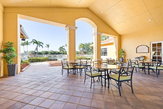 13127 SW 42nd St Unit 6203, Miramar, FL 33027 - view of patio / terrace with fence and outdoor dining area