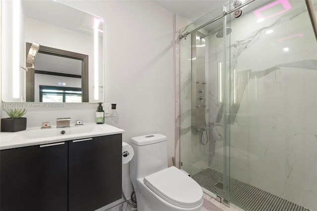 11981 SW 178th Ter, Miami, FL 33177 - full bath featuring a marble finish shower, vanity, and toilet