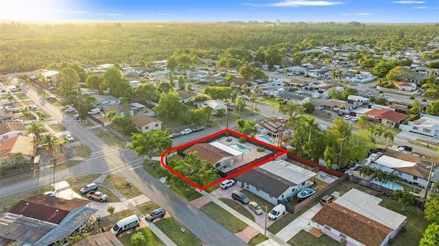 11981 SW 178th Ter, Miami, FL 33177 - bird's eye view with a view of trees and a residential view