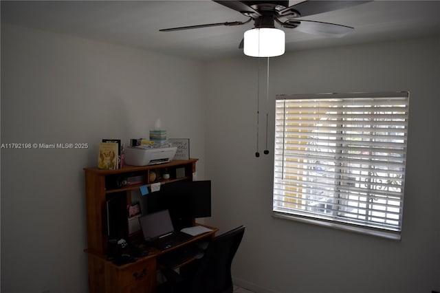 3240 W 70th St Unit 101, Hialeah, FL 33018 - office area with a ceiling fan