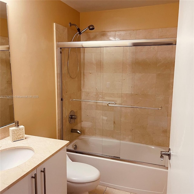 3330 NE 190th St Unit 716, Aventura, FL 33180 - bathroom with vanity, enclosed tub / shower combo, and toilet
