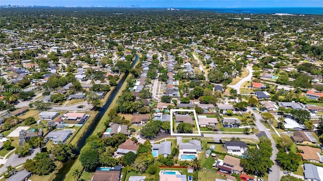 aerial view featuring a residential view