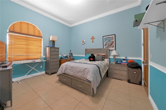 7761 SW 122nd Ave, Miami, FL 33183 - bedroom with light tile patterned floors, ornamental molding, and baseboards