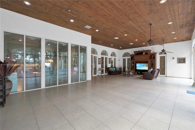 7761 SW 122nd Ave, Miami, FL 33183 - building lobby featuring wooden ceiling and recessed lighting