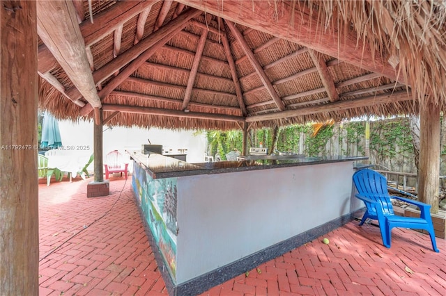 7761 SW 122nd Ave, Miami, FL 33183 - view of patio featuring an outdoor bar and a gazebo