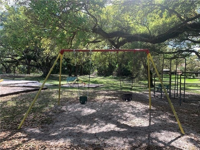 view of community jungle gym