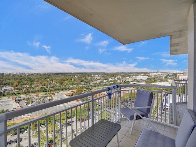 balcony with a city view