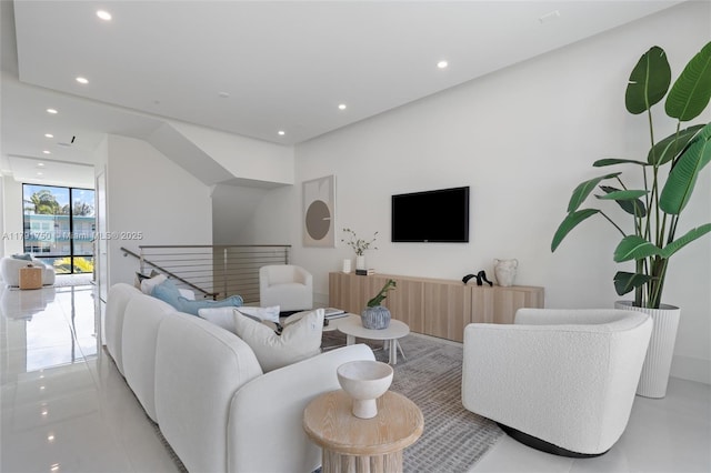 4008 NE 167th St Unit 6, North Miami Beach, FL 33160 - living area with recessed lighting and light tile patterned floors