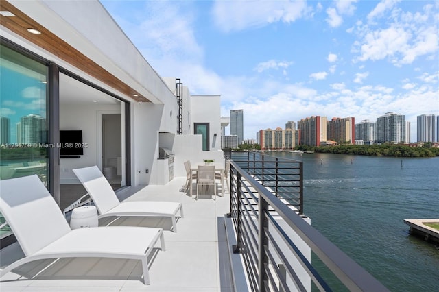 4008 NE 167th St Unit 6, North Miami Beach, FL 33160 - balcony with a water view and a city view