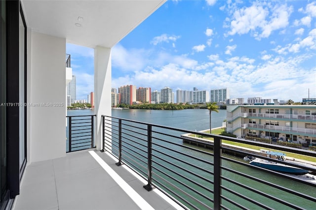 4008 NE 167th St Unit 6, North Miami Beach, FL 33160 - balcony featuring a water view and a city view