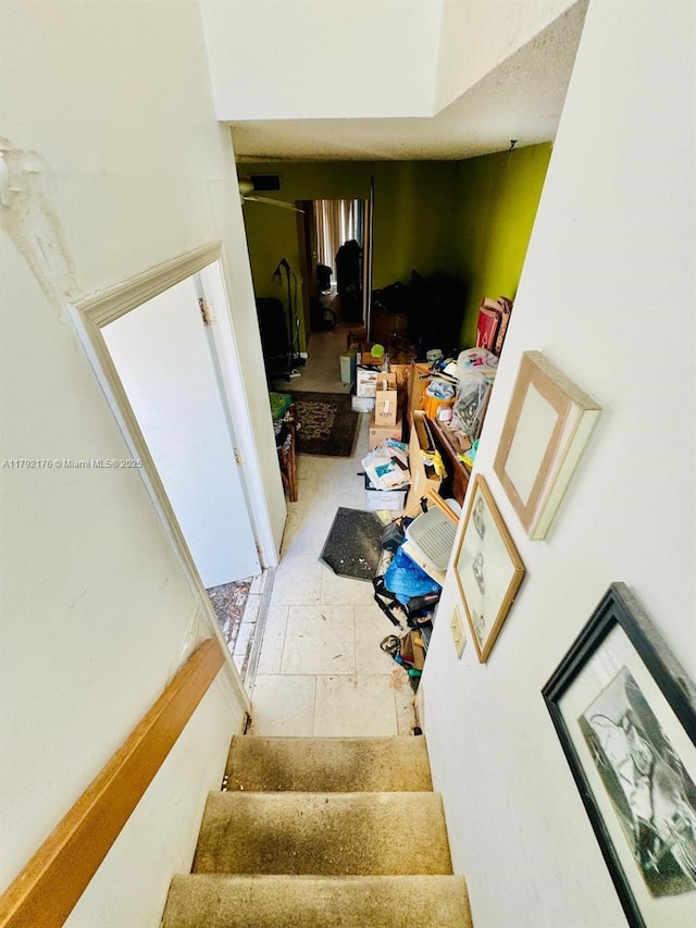 view of stairway