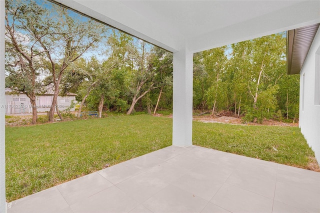 view of yard with a patio area