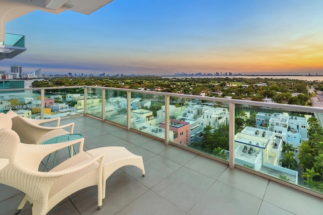 balcony with a city view