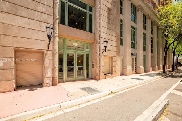 view of exterior entry with french doors