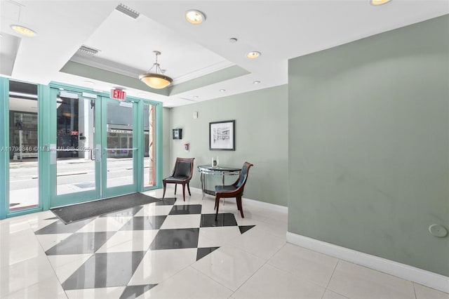 building lobby with visible vents