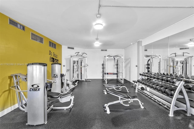 1000 Parkview Dr Unit 329, Hallandale Beach, FL 33009 - exercise room with visible vents