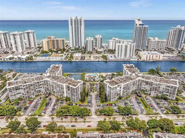 1000 Parkview Dr Unit 329, Hallandale Beach, FL 33009 - drone / aerial view featuring a view of city and a water view