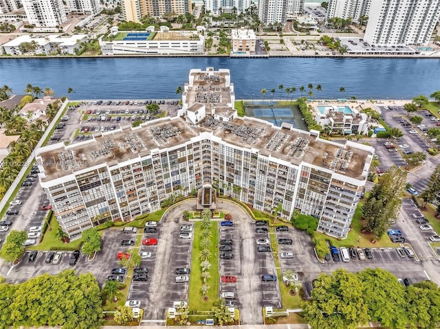 1000 Parkview Dr Unit 329, Hallandale Beach, FL 33009 - bird's eye view featuring a view of city and a water view
