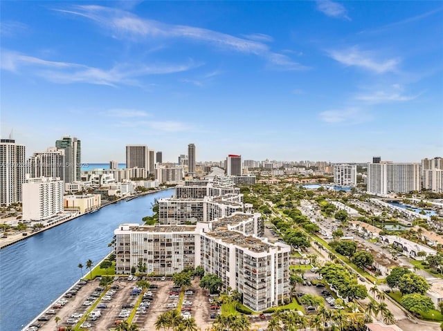 1000 Parkview Dr Unit 329, Hallandale Beach, FL 33009 - birds eye view of property featuring a view of city and a water view
