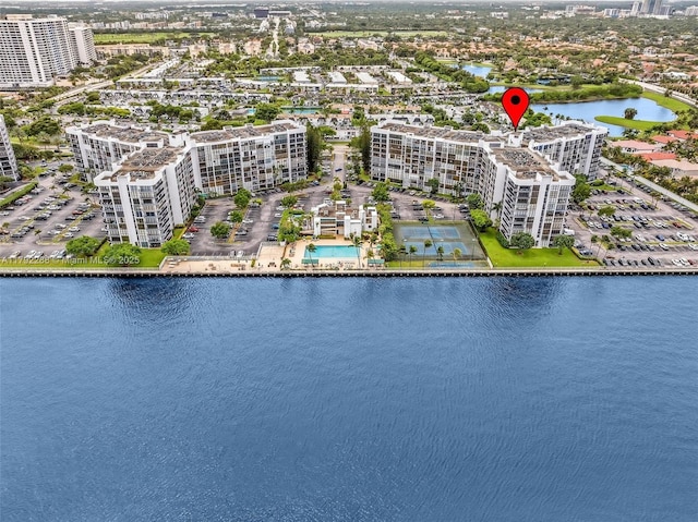 1000 Parkview Dr Unit 329, Hallandale Beach, FL 33009 - birds eye view of property with a water view
