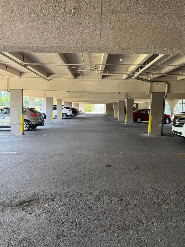 view of parking garage