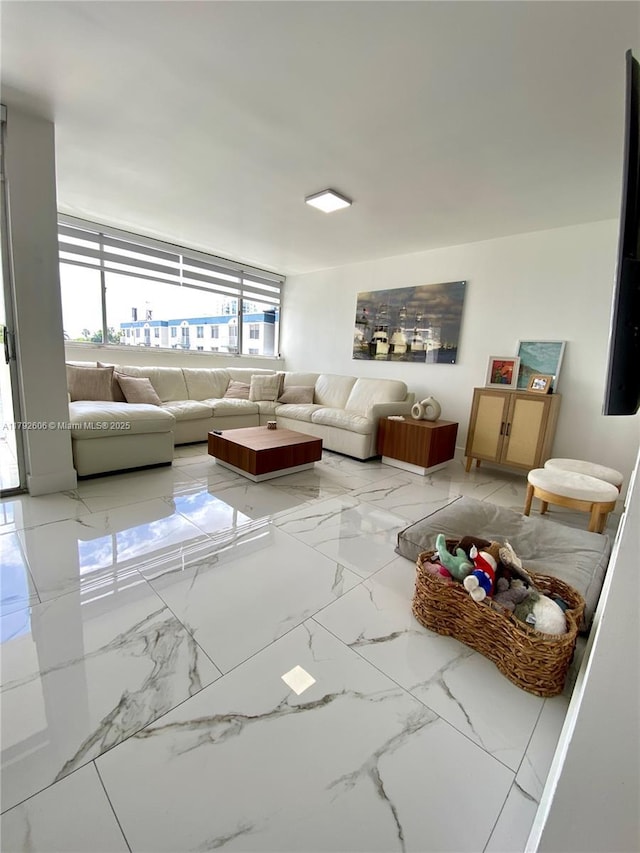 1700 NW N River Dr Unit 501, Miami, FL 33125 - living room with marble finish floor