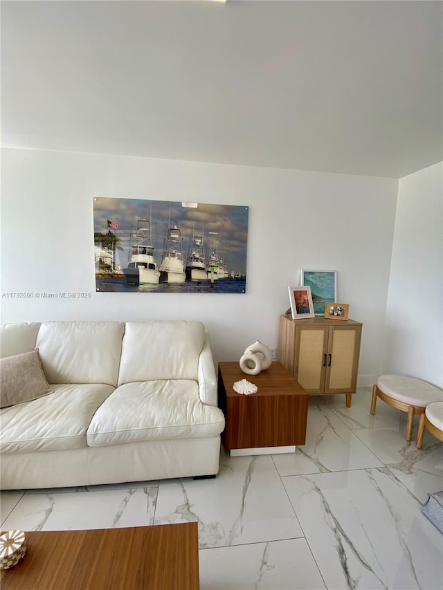 1700 NW N River Dr Unit 501, Miami, FL 33125 - living area with marble finish floor