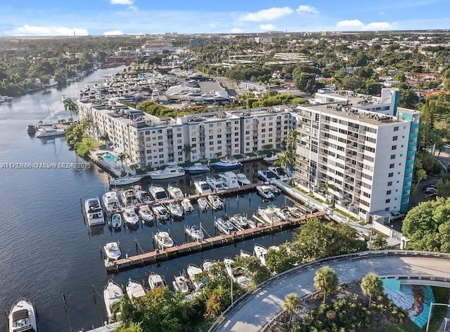 1700 NW N River Dr Unit 501, Miami, FL 33125 - birds eye view of property with a water view