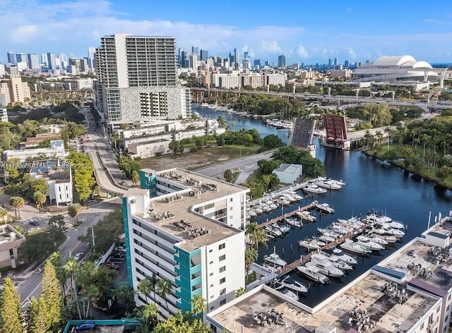 1700 NW N River Dr Unit 501, Miami, FL 33125 - aerial view with a view of city and a water view
