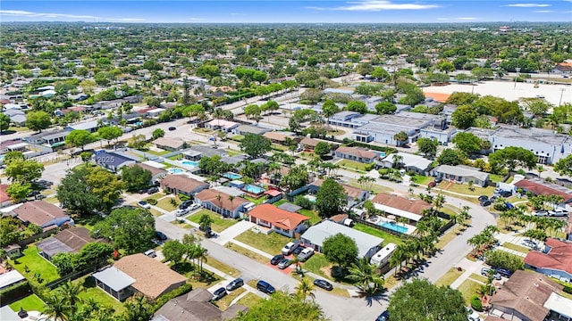 drone / aerial view with a residential view