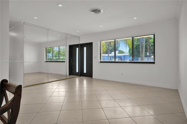 4515 SW 83rd Ave, Miami, FL 33155 - empty room with recessed lighting, baseboards, visible vents, and light tile patterned floors