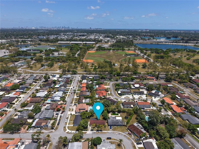4515 SW 83rd Ave, Miami, FL 33155 - birds eye view of property with a water view and a residential view