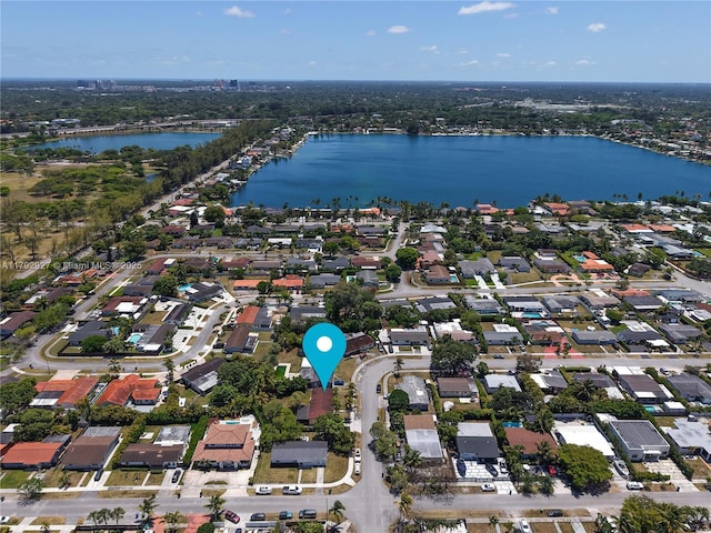 4515 SW 83rd Ave, Miami, FL 33155 - birds eye view of property with a residential view and a water view
