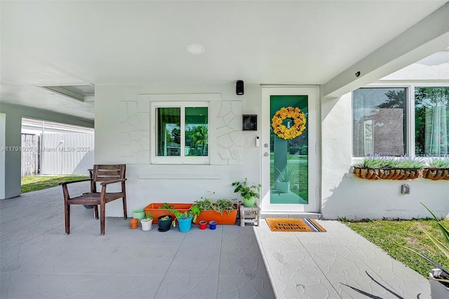 view of doorway to property