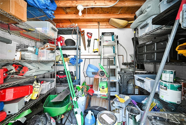 view of storage room