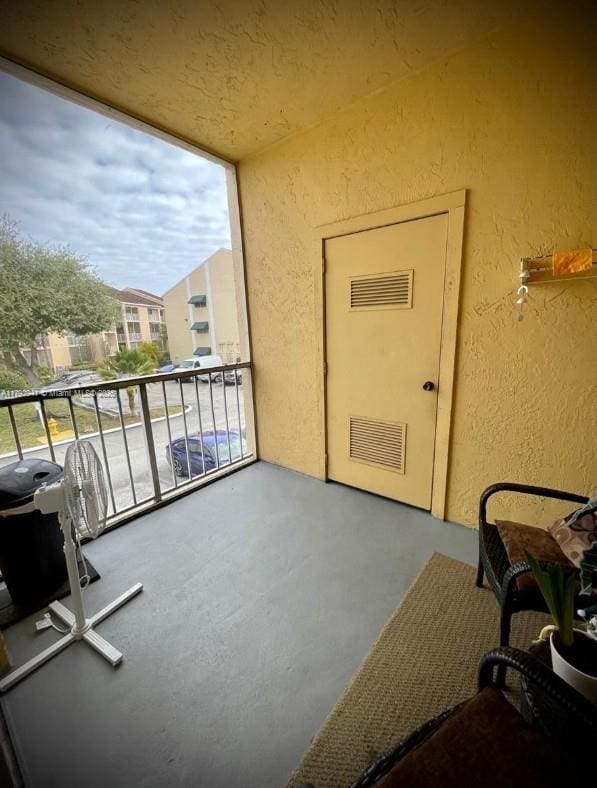 balcony with visible vents