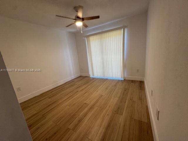 13333 SW 112th Pl, Miami, FL 33176 - unfurnished room featuring baseboards, a ceiling fan, and wood finished floors