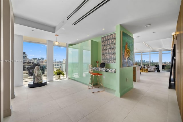 3737 Collins Ave Unit S-1303, Miami Beach, FL 33140 - hall with a view of city and floor to ceiling windows