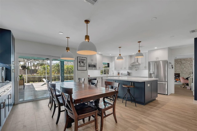 16840 SW 87th Ave, Palmetto Bay, FL 33157 - dining room featuring recessed lighting and light wood-type flooring