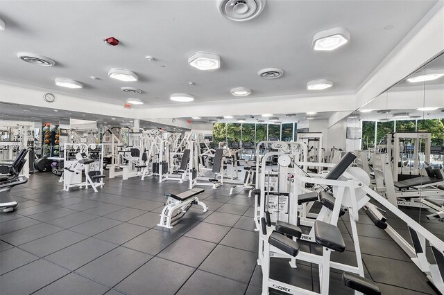 2127 Brickell Ave Unit 2704, Miami, FL 33129 - workout area featuring visible vents