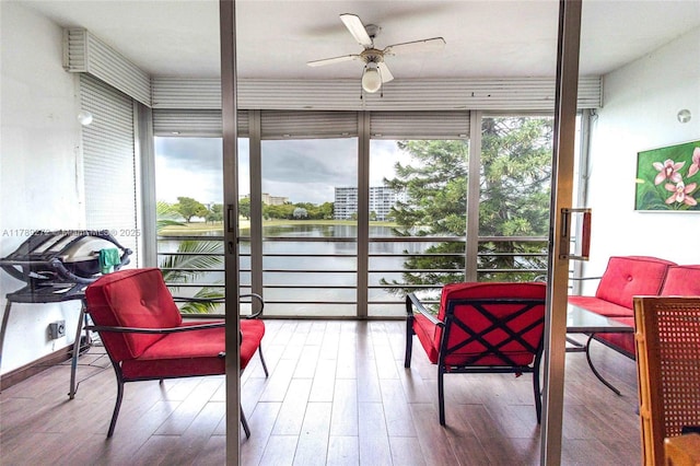 2751 N Palm Aire Dr Unit 310, Pompano Beach, FL 33069 - sunroom featuring a water view