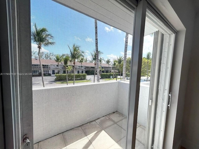 balcony with a residential view