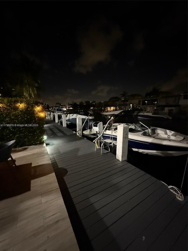 view of dock