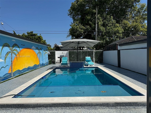 729 E 23rd St, Hialeah, FL 33013 - view of pool with a fenced backyard and a fenced in pool