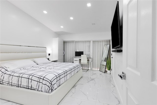 14712 SW 84th Ter, Miami, FL 33193 - bedroom with light marble finish floors and recessed lighting