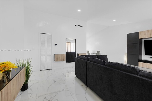 14712 SW 84th Ter, Miami, FL 33193 - living area with light marble finish floors and recessed lighting