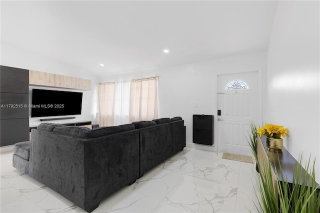 14712 SW 84th Ter, Miami, FL 33193 - living area with light marble finish floors and recessed lighting