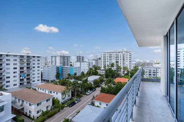 balcony featuring a city view