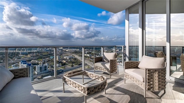 851 NE 1st Ave Unit 2604, Miami, FL 33132 - balcony featuring a city view