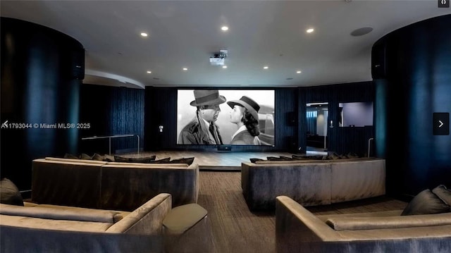 851 NE 1st Ave Unit 2604, Miami, FL 33132 - home theater featuring recessed lighting